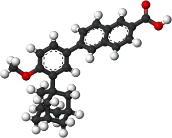 3D representation of the active ingredient's molecular structure