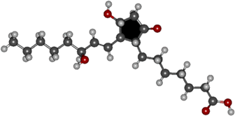 3D representation of the active ingredient's molecular structure