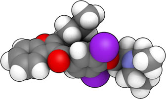 3D representation of the active ingredient's molecular structure