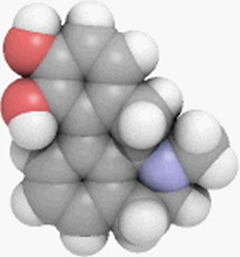 3D representation of the active ingredient's molecular structure