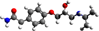 3D representation of the active ingredient's molecular structure