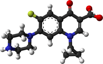 3D representation of the active ingredient's molecular structure