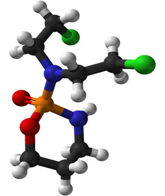 3D representation of the active ingredient's molecular structure