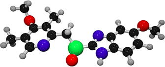 3D representation of the active ingredient's molecular structure