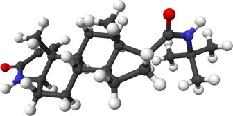 3D representation of the active ingredient's molecular structure