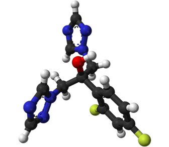 3D representation of the active ingredient's molecular structure