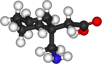 3D representation of the active ingredient's molecular structure