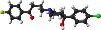 3D representation of the active ingredient's molecular structure