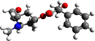 3D representation of the active ingredient's molecular structure