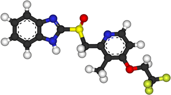 3D representation of the active ingredient's molecular structure