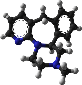 3D representation of the active ingredient's molecular structure