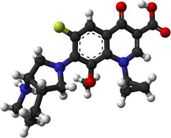 3D representation of the active ingredient's molecular structure