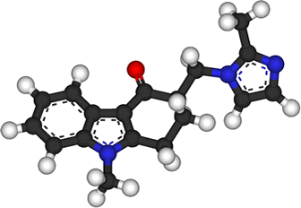 3D representation of the active ingredient's molecular structure