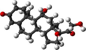 3D representation of the active ingredient's molecular structure