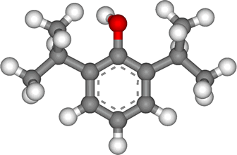 3D representation of the active ingredient's molecular structure