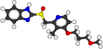 3D representation of the active ingredient's molecular structure