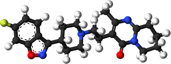 3D representation of the active ingredient's molecular structure