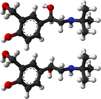 3D representation of the active ingredient's molecular structure