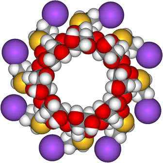 3D representation of the active ingredient's molecular structure