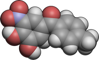 3D representation of the active ingredient's molecular structure