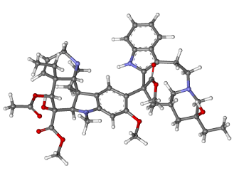 3D representation of the active ingredient's molecular structure