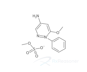 Graphic representation of the active ingredient's molecular structure