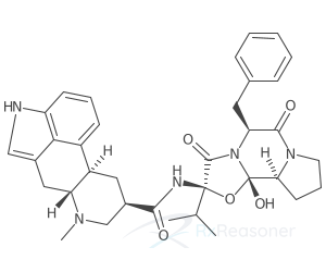 Graphic representation of the active ingredient's molecular structure