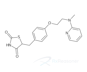 Graphic representation of the active ingredient's molecular structure