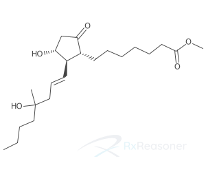 Graphic representation of the active ingredient's molecular structure