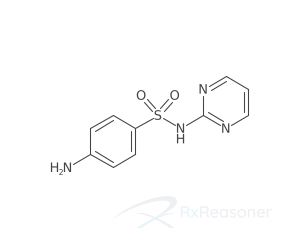 Graphic representation of the active ingredient's molecular structure