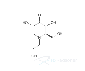 Graphic representation of the active ingredient's molecular structure