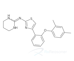 Graphic representation of the active ingredient's molecular structure