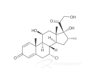 Graphic representation of the active ingredient's molecular structure