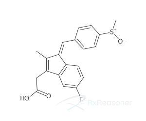 Graphic representation of the active ingredient's molecular structure