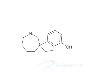 Graphic representation of the active ingredient's molecular structure