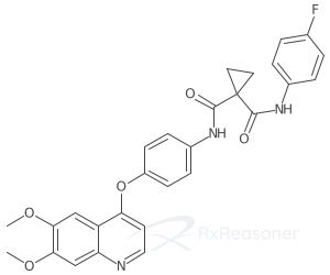 Graphic representation of the active ingredient's molecular structure