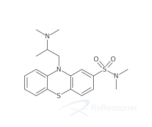 Graphic representation of the active ingredient's molecular structure