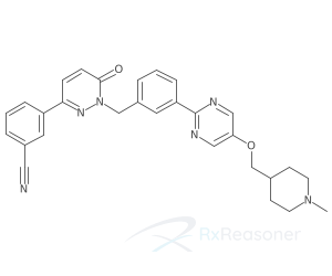 Graphic representation of the active ingredient's molecular structure