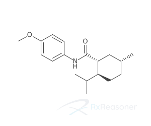 Graphic representation of the active ingredient's molecular structure