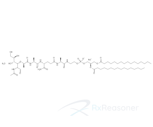 Graphic representation of the active ingredient's molecular structure