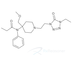 Graphic representation of the active ingredient's molecular structure