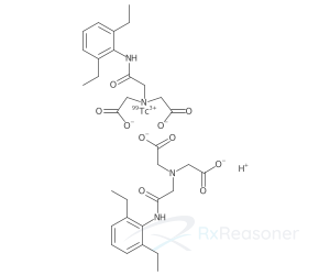 Graphic representation of the active ingredient's molecular structure