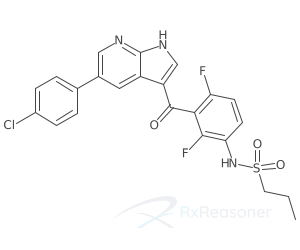 Graphic representation of the active ingredient's molecular structure