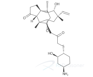 Graphic representation of the active ingredient's molecular structure