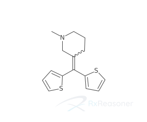 Graphic representation of the active ingredient's molecular structure