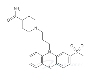 Graphic representation of the active ingredient's molecular structure