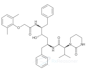 Graphic representation of the active ingredient's molecular structure