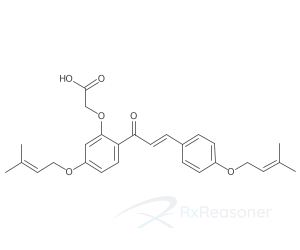 Graphic representation of the active ingredient's molecular structure