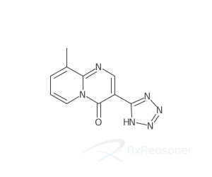 Graphic representation of the active ingredient's molecular structure