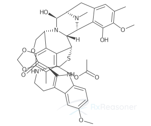 Graphic representation of the active ingredient's molecular structure